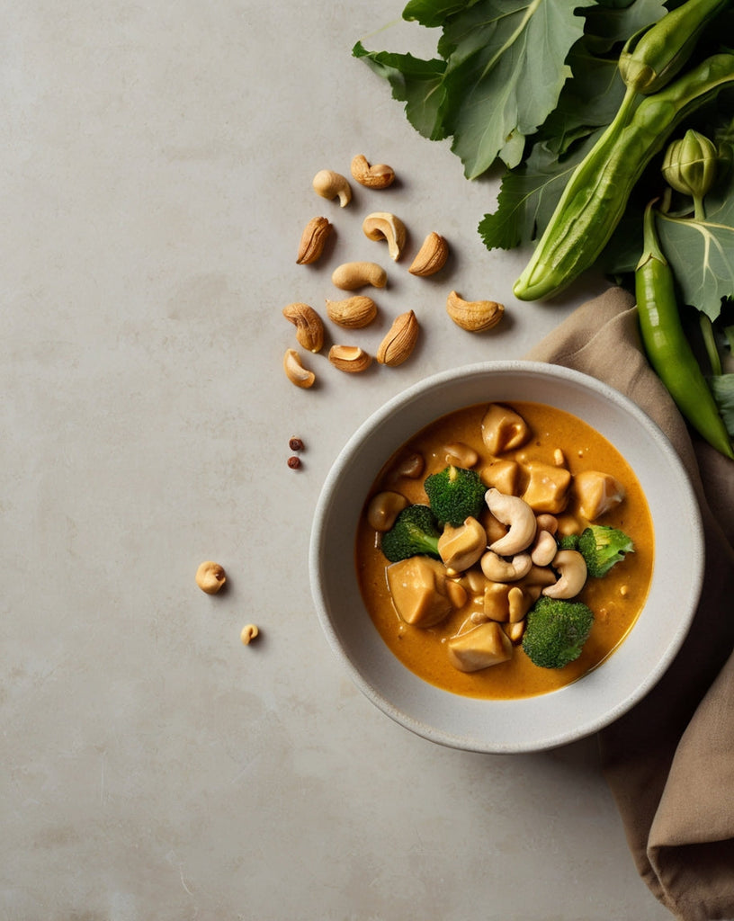 Kaju Massaman, cashew and okra curry 