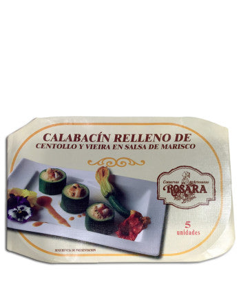 Zucchini stuffed with Crab and Scallops Artisanal Canned Rosara