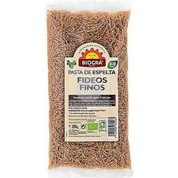 Organic Fine Whole Spelled Noodles 250g Biogra